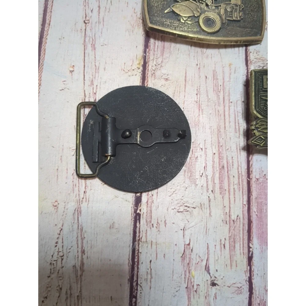 Vintage Brass Belt Buckles Lot Of 3 Redman, Troy-bilt, Lionel Trains